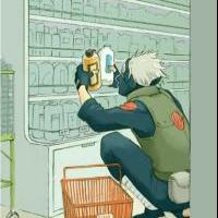 Kakashi Hatake in a shop